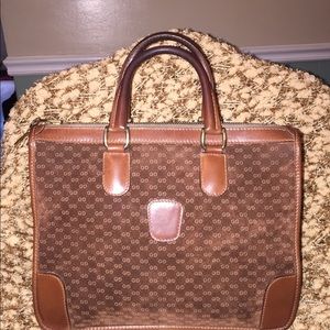 Authentic Vintage Gucci leather and suede satchel